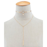 Fashion Necklace Multilayer Gold Silver Womens