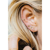 Charm simple Fine Lovely Silver Alloy Heart Star Moon Stud Earrings