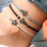 Summer Beach Turtle Shaped Charm Rope String Anklets