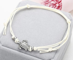 Summer Beach Turtle Shaped Charm Rope String Anklets
