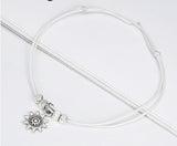Multiple Layers Anklets for Women Elephant Sun Pendant Charms Rope Chain