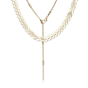 Necklace For Women Gold Color Long Tassel Choker