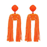 wholesale fashion jewelry women rope chain tassel vintage ZA statement Earrings