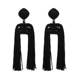 wholesale fashion jewelry women rope chain tassel vintage ZA statement Earrings