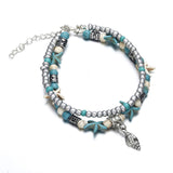 Vintage Shell Beads Starfish Anklets For Women New Multi Layer Anklet