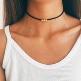 Fashion Chokers Necklaces For Women Black Velvet Gold Color