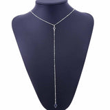 Bohemian fashion beach Gold Filled Necklace, Y Layering Necklace, CZ charm