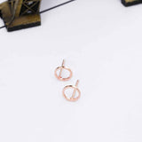 Minimalist Jewelry Gold Sliver Punk Geometric Round Circle Stud Earrings
