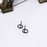 Minimalist Jewelry Gold Sliver Punk Geometric Round Circle Stud Earrings