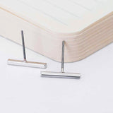 Minimalist Jewelry Gold Sliver Punk Geometric Round Circle Stud Earrings