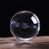 3D Solar System Crystal Ball Planets Glass Ball Laser Engraved Globe Miniature Model Home Decor Astronomy Gift Ornament 60/80mm
