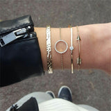 Fashion Round Crystal Bracelet Arrow Bump Bracelet
