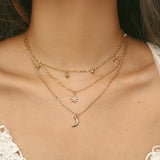 Evil Eyes Maxi Colar Layered Gold