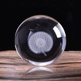 60mm/80mm Crystal Miniature Dandelion Ball 3D Laser Engraved Glass Craft Sphere Home Decoration Ornament Birthday Gift Feng Shui
