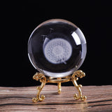 60mm/80mm Crystal Miniature Dandelion Ball 3D Laser Engraved Glass Craft Sphere Home Decoration Ornament Birthday Gift Feng Shui
