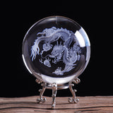 60mm/80mm 3D Crystal Dragon Ball Miniature Figurine Sphere Laser Engraved Crystal Craft Globe Home Decoration Ornament Gift