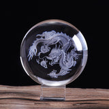 60mm/80mm 3D Crystal Dragon Ball Miniature Figurine Sphere Laser Engraved Crystal Craft Globe Home Decoration Ornament Gift