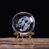 60mm/80mm 3D Crystal Dragon Ball Miniature Figurine Sphere Laser Engraved Crystal Craft Globe Home Decoration Ornament Gift