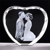 Photo Custom Heart Shape Photo Frame Laser Engraved Pictures Personalized Photo Album Souvenir Gift Wedding Gift Valentine's Day