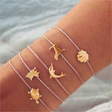 Multilayer Bohemian Handmade Pink Crystal Beads Bracelets