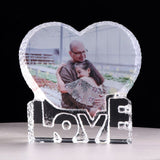 Photo Custom Crystal Photo Frame Love Heart Laser Engraved Customized Glass Wedding Photo Album Personalized Souvenirs Gift