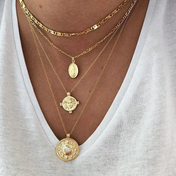 Drop shipping Multilayer Necklace Pendant Necklace