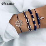 Donarsei Charm Multilayer Shell Bracelet