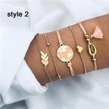 Donarsei Charm Multilayer Shell Bracelet