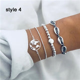 Donarsei Charm Multilayer Shell Bracelet