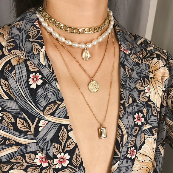 Fashion Imitation Pearl Necklace