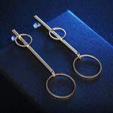 Contracted Street Snap Mass In Fashionable Circle Geometry Earrings