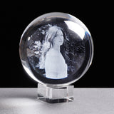 Personalized Glass Photo Frame Crystal Photo Ball Laser Engrave Wedding Souvenir Picture Frame Gift Photo Frame for Family